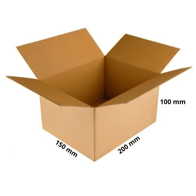Karton klapowy 200×150×100 mm z tektury falistej — CartonCraft
