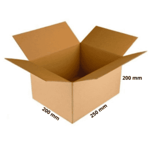 Karton klapowy 250×200×200 mm z tektury falistej — CartonCraft